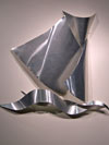 Sleek sail sculpture
